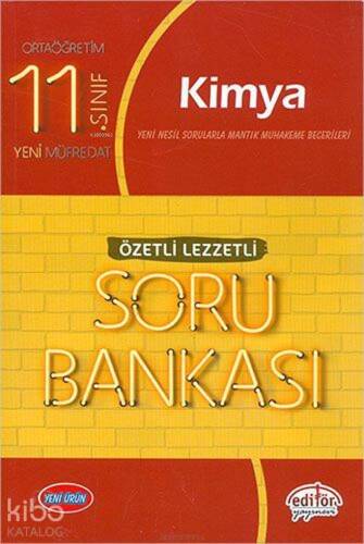 Editör Yayınları 11. Sınıf Kimya Özetli Lezzetli Soru Bankası Editör - 1