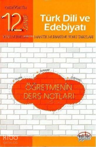 Editör Yayınları 12. Sınıf Türk Dili ve Edebiyatı Öğretmenin Ders Notları Editör - 1