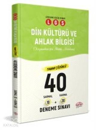 Editör Yayınları 8. Sınıf LGS Din Kültürü ve Ahlak Bilgisi Mantık ve Muhakeme Tamamı Çözümlü 40 Branş Denemesi Editör - 1