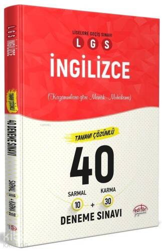 Editör Yayınları 8. Sınıf LGS İngilizce Tamamı Çözümlü 40 Branş Denemesi Editör - 1