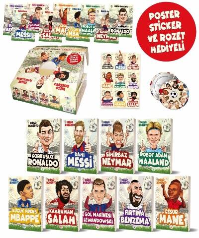 Efsane Futbolcular Kutulu Set (9 Kitap Takım) - 1