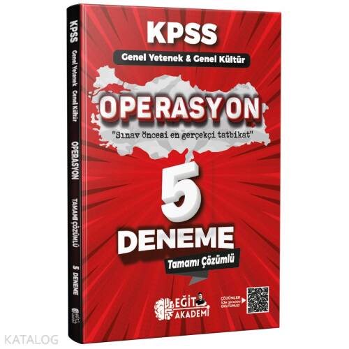 Eğit Akademi KPSS Genel Kültür Genel Yetenek Operasyon 5 Deneme Video Çözümlü - 1