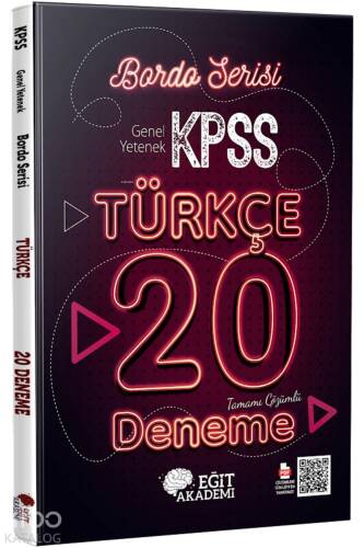 Eğit Akademi KPSS Türkçe Tamamı Çözümlü 20 Bordo Deneme Sınavı - 1