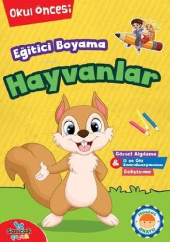 Eğitici Boyama - Hayvanlar Okul Öncesi - 1