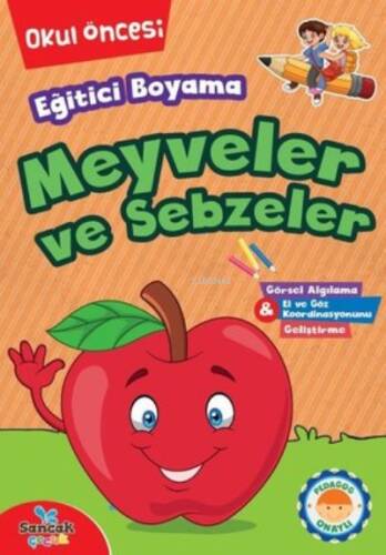 Eğitici Boyama - Meyveler ve Sebzeler Okul Öncesi - 1