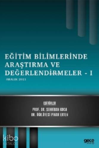 Eğitim Bilimlerinde Araştırma ve Değerlendirmeler-1 - 1