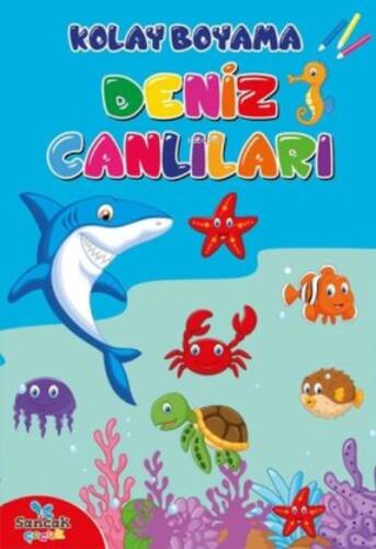 Eğlenceli Kolay Boyama Kitabı - Deniz Hayvanları - 1