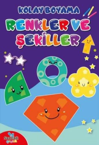 Eğlenceli Kolay Boyama Kitabı - Renkler ve Şekiller - 1