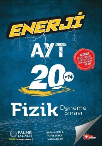 Enerji Ayt Fizik 20 Deneme Sınavı (12.Sınıf 1.Dönem Konularını İçerir.) - 1