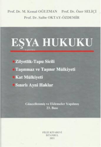 Eşya Hukuku - 1