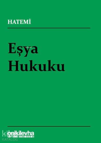 Eşya Hukuku - 1