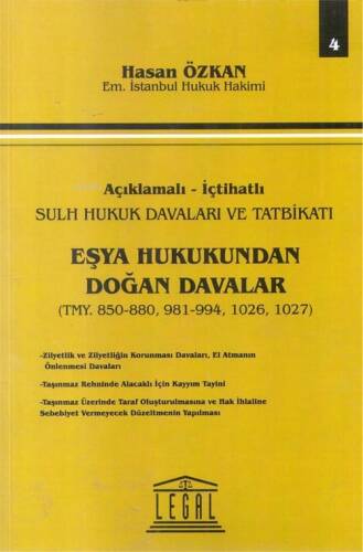 Eşya Hukukundan Doğan Davalar TMY. 850-880, 981-994, 1026, 1027 - 1