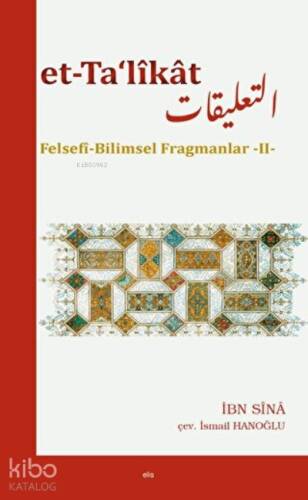 Et-Ta‘likat Felsefi Bilimsel Fragmanlar - II - 1