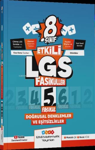 Etkili Matematik Yayınları LGS 8. Sınıf Etkili Fasikül Doğrusal Denklemler ve Eşitsizlikler 5 - 1