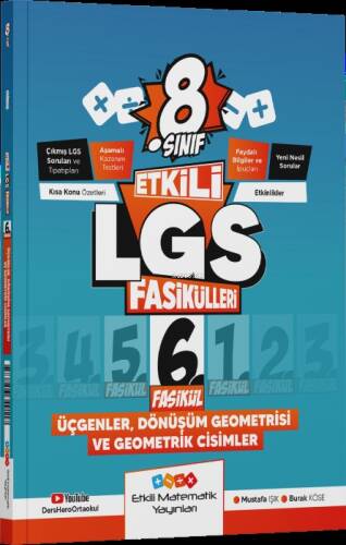 Etkili Matematik Yayınları LGS 8. Sınıf Etkili Fasikül Üçgenler Dönüşüm Geometrisi ve Geometrik Cisimler 6 - 1