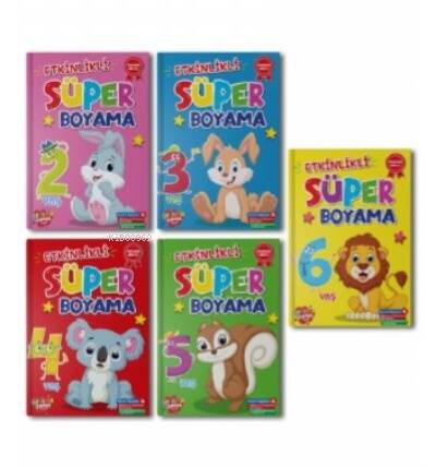 Etkinlikli Süper Boyama Seti – 5 Kitap Takım - 1