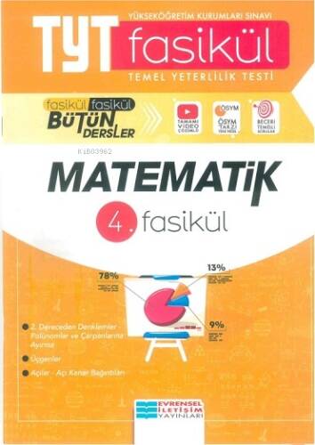 Evrensel İletişim Yayınları Tyt Matematik 4. Fasikül - 1