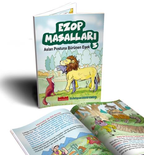 Ezop Masalları 3 / Aslan Postuna Bürünen Eşek (Renkli Resimli 7+Yaş) - 1