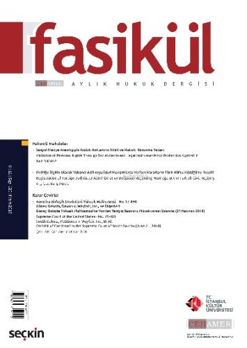 Fasikül Aylık Hukuk Dergisi Sayı: 120 Kasım 2019 - 1