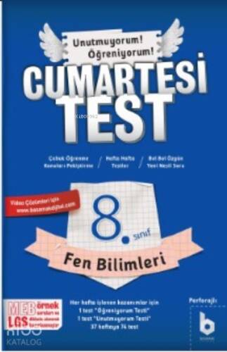 Fen Bilimleri;Cumartesi Test - 1