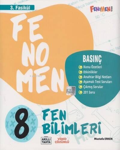 Fenomen Kitap Fenomen 8. Sınıf Fen Bilimleri Soru Bankası 3. Fasikül Basınç - 1