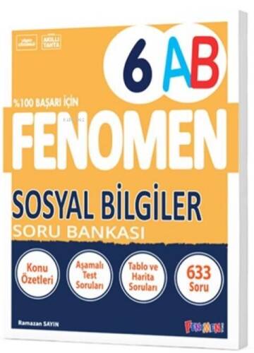 Fenomen Okul Yayınları 6. Sınıf Sosyal Bilgiler A ve B Soru Bankası - 1