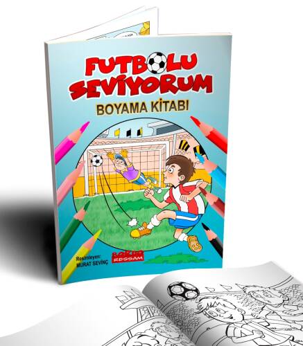 Futbolu Seviyorum Boyama Kitabı (4+Yaş) - 1