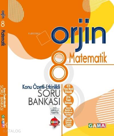 Gama Okul Yayınları 8. Sınıf LGS Matematik Orjin Konu Özetli Etkinlikli Soru Bankası - 1