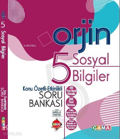 Gama Yayınları 5. Sınıf Orjin Sosyal Bilgiler Konu Özetli Etkinlikli Soru Bankası - 1