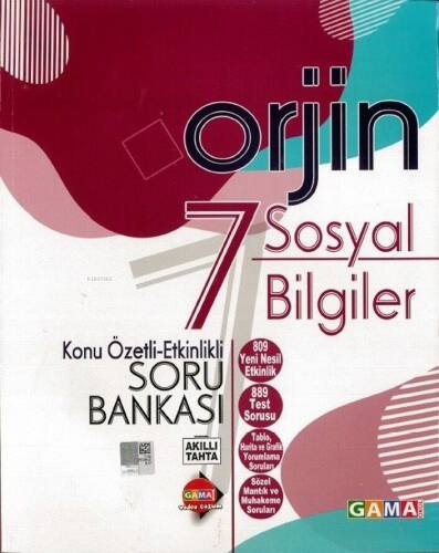 Gama Yayınları 7. Sınıf Orjin Sosyal Bilgiler Konu Özetli Etkinlikli Soru Bankası - 1