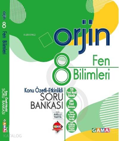 Gama Yayınları 8. Sınıf Orjin Fen Bilimleri Konu Özetli Soru Bankası - 1