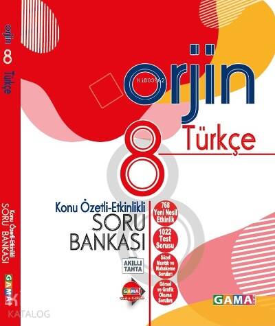 Gama Yayınları 8. Sınıf Türkçe Orjin Konu Özetli Etkinlikli Soru Bankası - 1