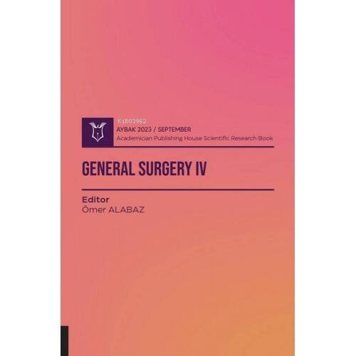 General Surgery IV ( Aybak 2023 Eylül ) - 1