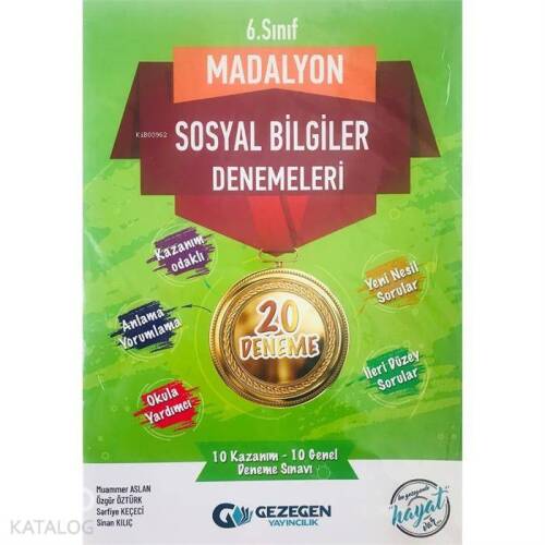 Gezegen Yayınları 6. Sınıf Sosyal Bilgiler Madalyon 20li Deneme Gezegen - 1