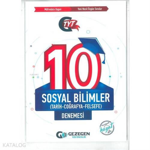 Gezegen Yayınları TYT Sosyal Bilimler 10 Deneme Gezegen - 1