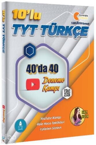 Gezgin Türkçe Hale Hoca 10'lu TYT Türkçe 40'ta 40 Deneme Kampı - 1