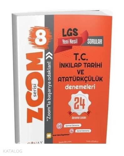 Günay Yayınları 8. Sınıf LGS Zoom T.C. İnkılap Tarihi ve Atatürkçülük 24 lü Deneme Sınavı Günay - 1