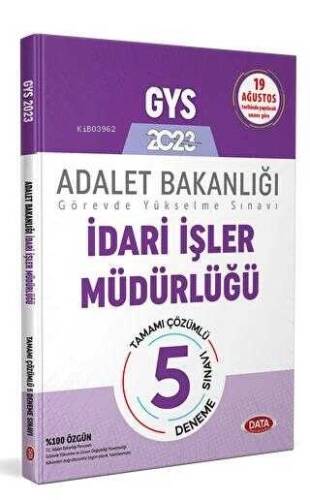 GYS Adalet Bakanlığı İdari İşler Müdürlüğü Çözümlü 5 Deneme Sınavı - 1