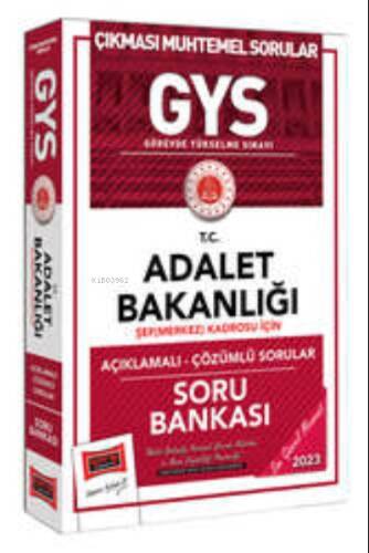 GYS Adalet Bakanlığı Şef (Merkez) Kadrosu İçin Açıklamalı - Çözümlü Soru Bankası - 1