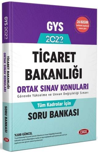 GYS Ticaret Bakanlığı Tüm Kadrolar İçin Ortak Soru Bankası - 1