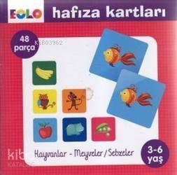 Hafıza Kartları: Hayvanlar - Meyveler - Sebzeler; 3-6 Yaş - 1