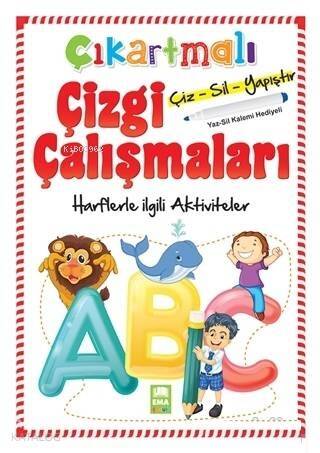 Harflerle İlgili Aktiviteler - Çıkartmalı Çizgi Çalışmaları - 1