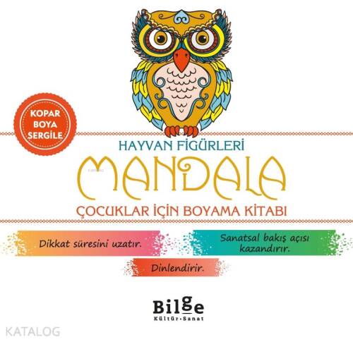 Hayvan Figürleri - Mandala;Çocuklar İçin Boyama Kitabı - 1