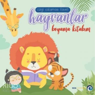 Hayvanlar - Boyama Kitabı; Çizgi Çalışması İlaveli - 1