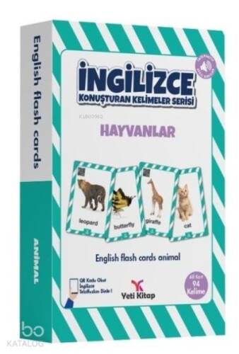 Hayvanlar - İngilizce Konuşturan Kelimeler Serisi English Flash Cards - Animal - 1