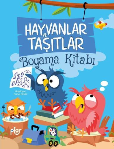 Hayvanlar ve Taşıtlar Boyama Kitabı - 1