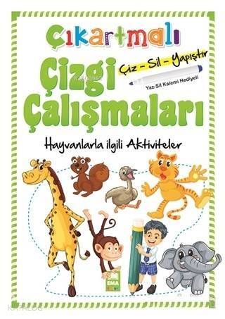 Hayvanlarla İlgili Aktiviteler - Çıkartmalı Çizgi Çalışmaları - 1