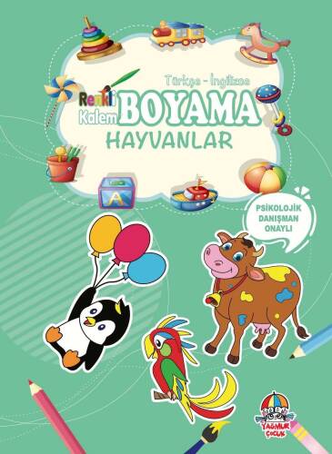 Hayvanlar;Renkli Kalem Boyama - 1