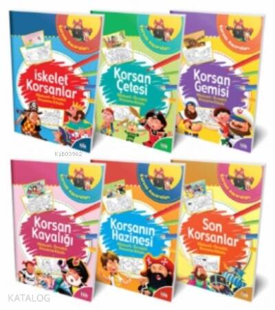 Hikayeli - Örnekli Korsan Maceraları Boyama Kitabı Serisi - 1