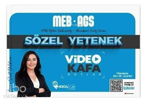 Hoca Kafası Yayınları 2025 MEB-AGS Sözel Yetenek Video Kafa Notlar - Öznur Saat Yıldırım - 1